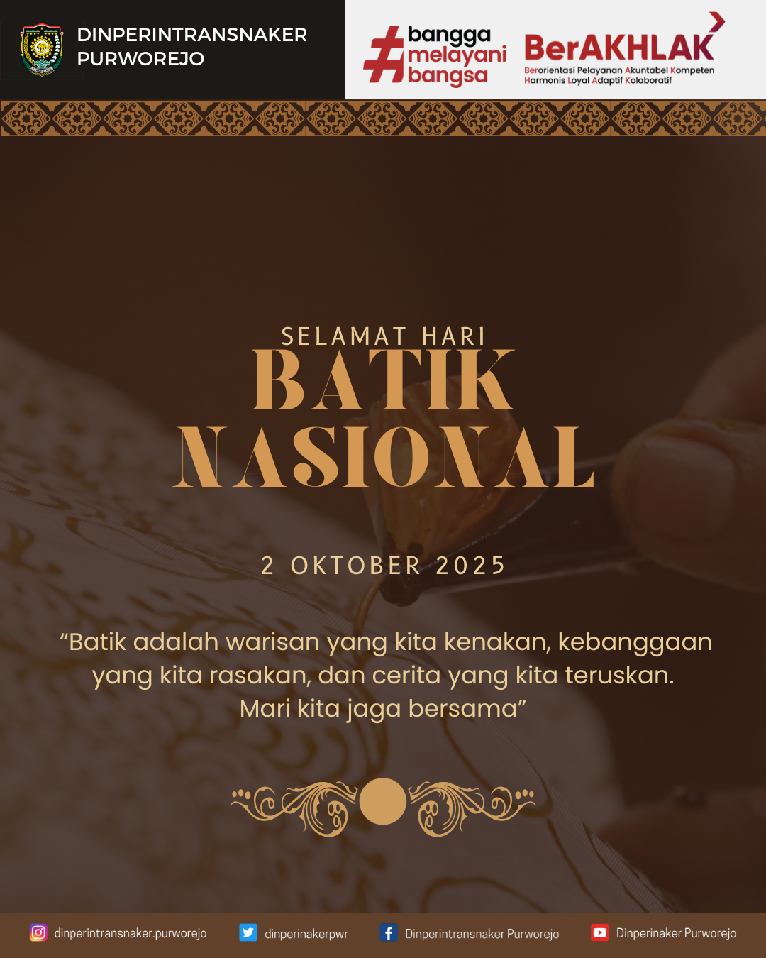 Selamat Hari Batik Nasional 2 Oktober 2025