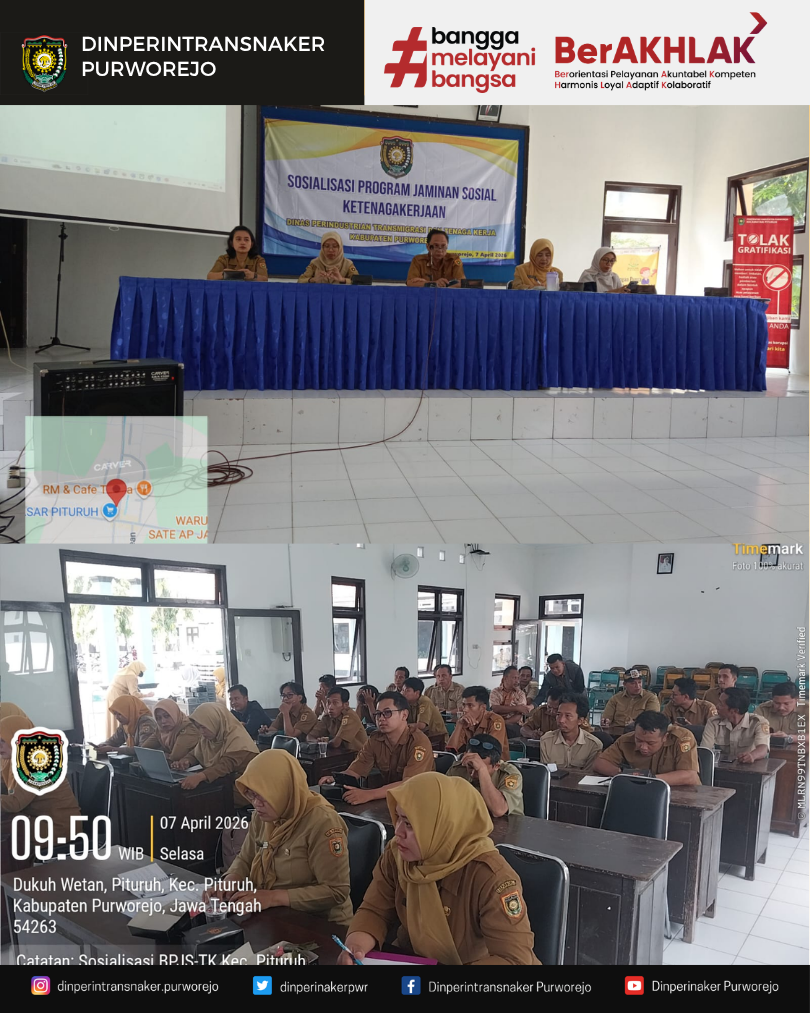 Perlindungan Kerja untuk Semua, Sosialisasi Jamsostek Digelar di Pituruh