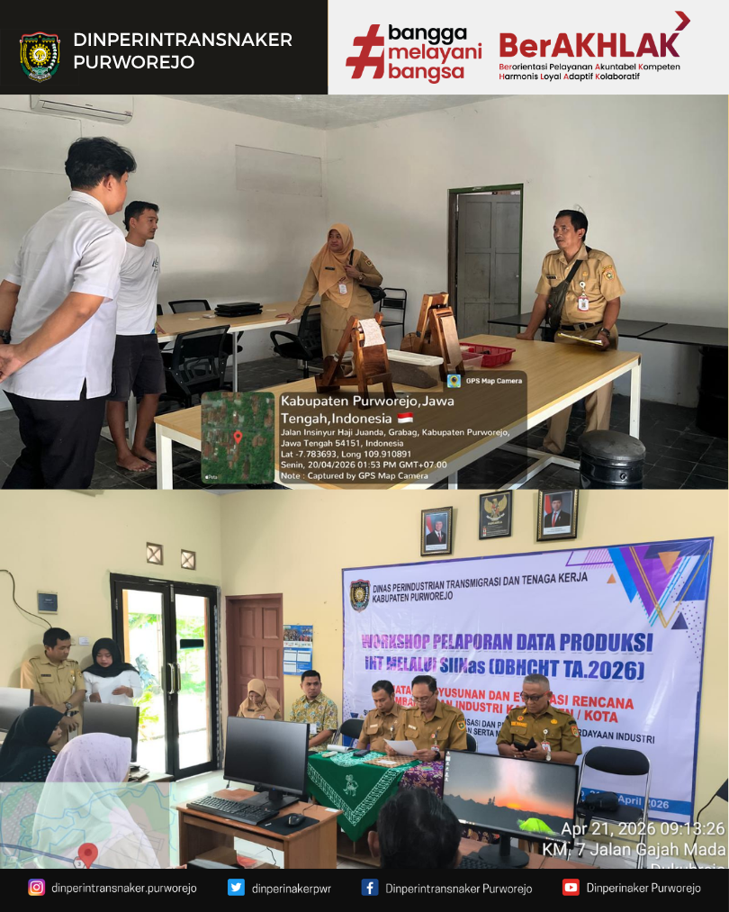 Dinperintransnaker Gelar Workshop Pelaporan Data Produksi IHT Melalui Aplikasi SIINas 