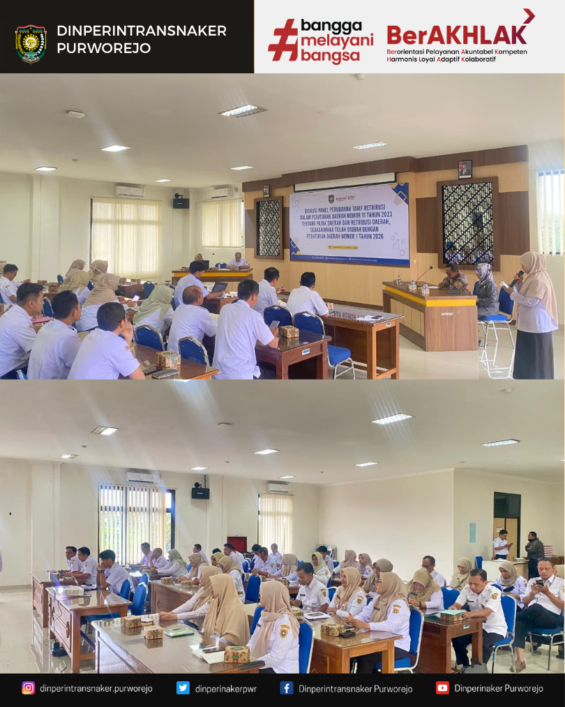 Optimalkan PAD, Dinperintransnaker Purworejo Hadiri Diskusi Panel Perubahan Perda Pajak dan Retribusi Daerah
