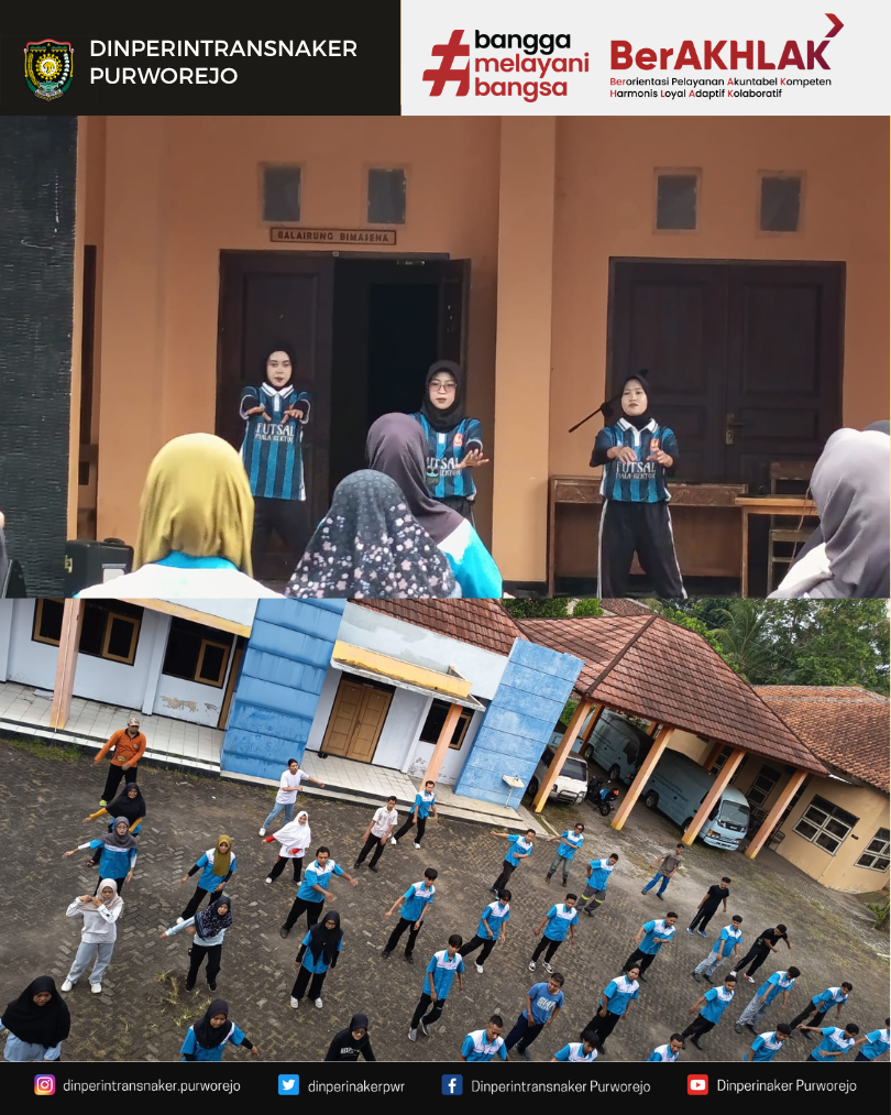 Peserta Pelatihan Antusias Ikuti Senam Pagi di Lingkungan BLK Purworejo