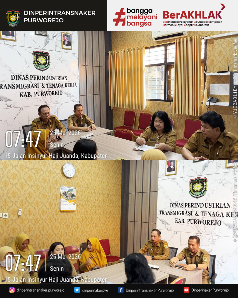 Rapat Koordinasi Dinperintransnaker Purworejo Bahas Agenda Kegiatan Lintas Bidang