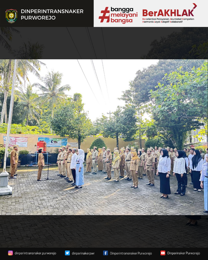 Apel Pagi Dinperintransnaker Purworejo Tekankan Optimalisasi Kinerja dan Penyerapan Anggaran