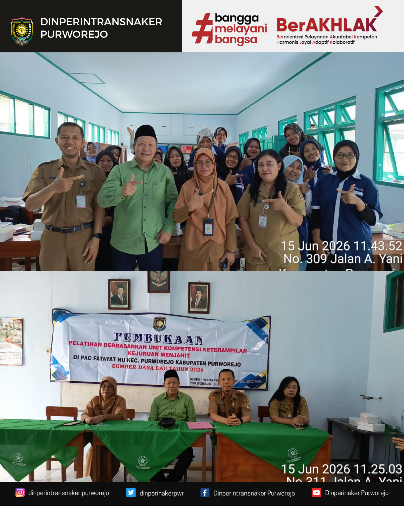 Anggota Komisi IV DPRD Berikan Motivasi kepada Peserta Pelatihan Menjahit Dasar di Purworejo