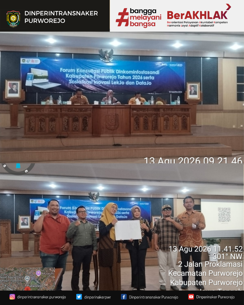 Dinkominfostasandi Kabupaten Purworejo menggelar Forum Konsultasi Publik (FKP) Tahun 2026
