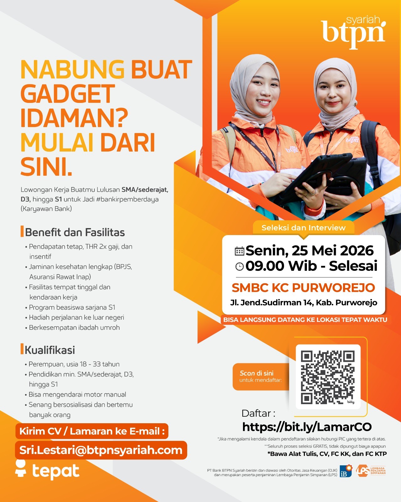 Lowongan Kerja Bank BTPN Terbaru