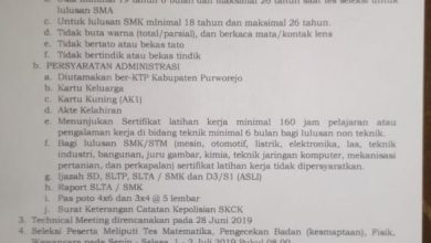 Pelatihan Pra Seleksi Magang Jepang Tahun 2019