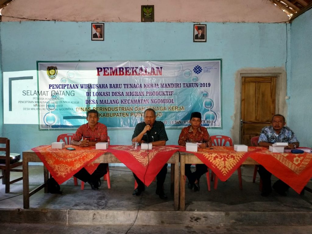 pembekalan penciptaan wirausaha baru tenaga kerja mandiri tahun 2019