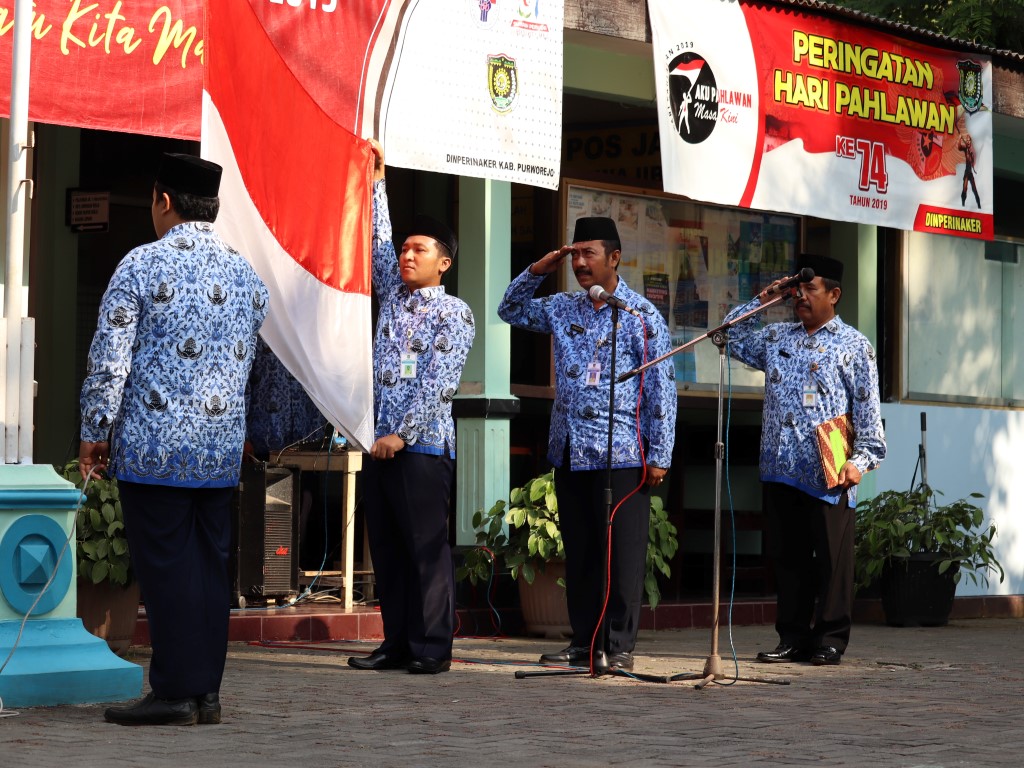 Upacara HUT Korpri Dinperinaker Purworejo Tahun 2019