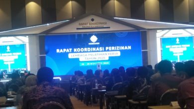 Dirjen Pembinaan Pelatihan dan Produktivitas Kemenaker membuka Rakor Perijinan Lembaga Pelatihan Kerja.