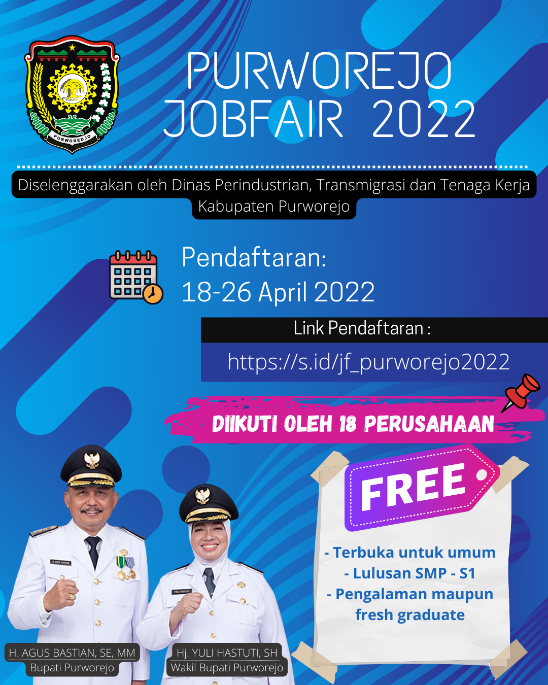 Link Pendaftaran Jobfair Purworejo Tahun 2022