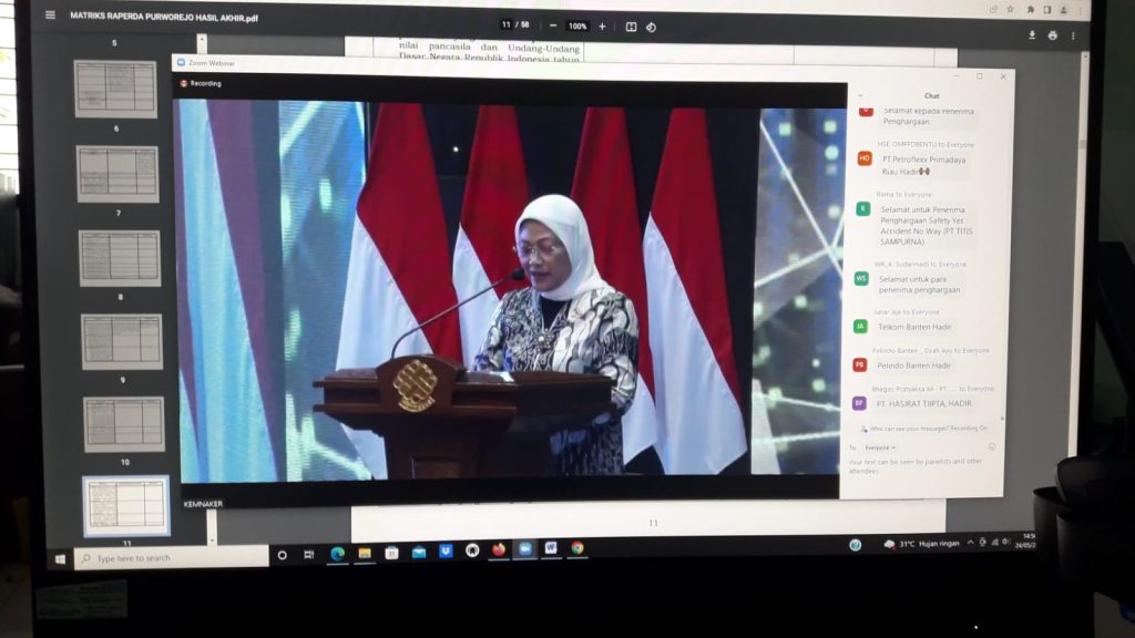 Penghargaan K3 Perusahaan Tahun 2022 oleh Menteri Ketenagakerjaan RI