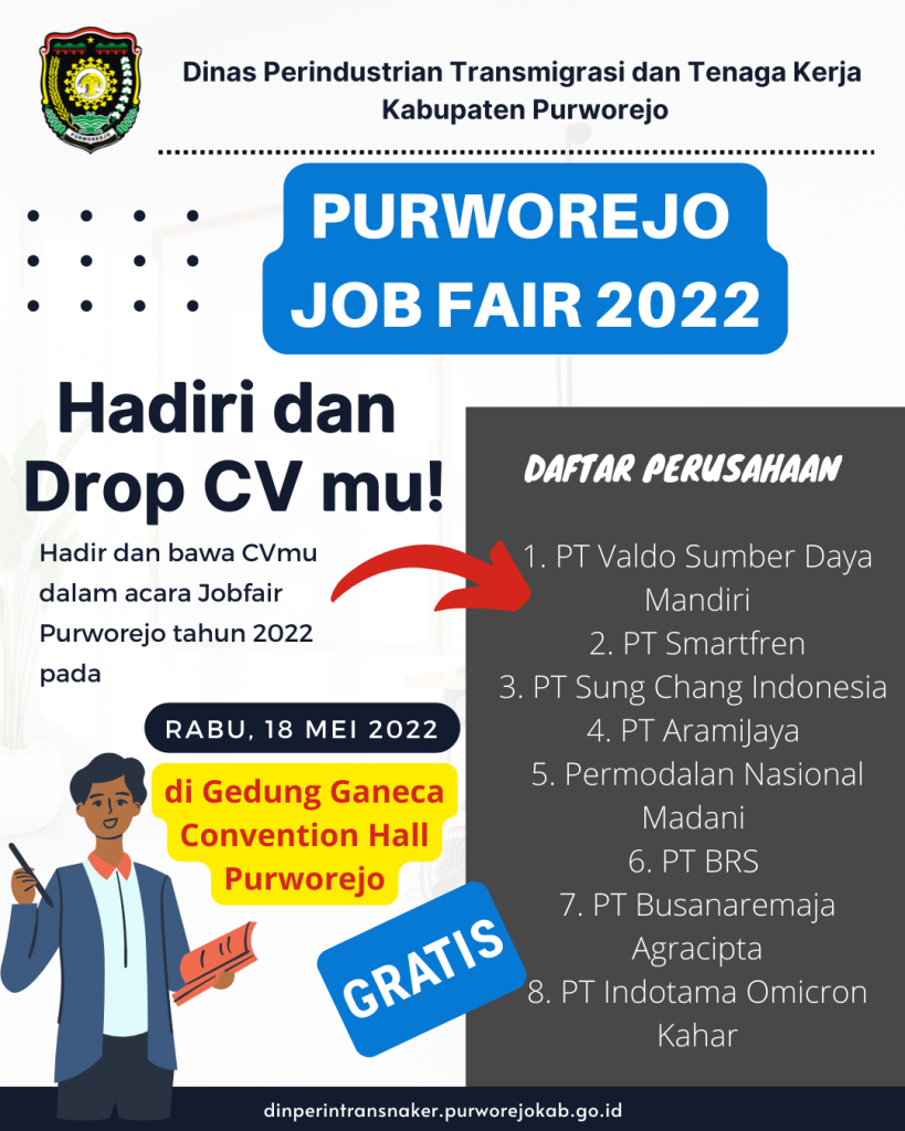 Pendaftaran Offline Jobfair Purworejo 2022